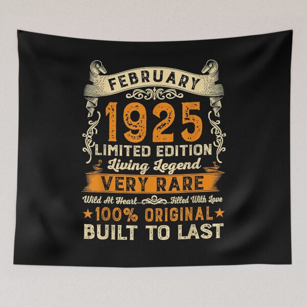 Item preview, Vintage February 1925 96 Years Old 96th Birthday Gift designed and sold by lolahomya.