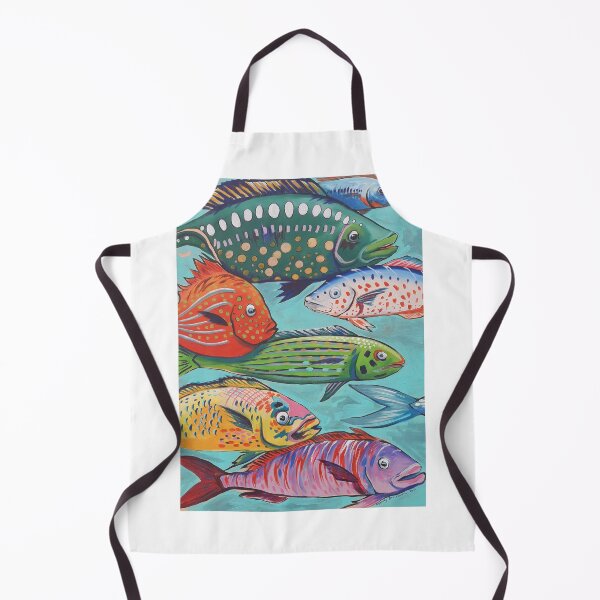 Item preview, Funky fish in blue sea designed and sold by mandybrockbank.