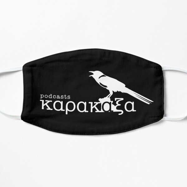 Karakaxa Logo WHITE Flat Mask