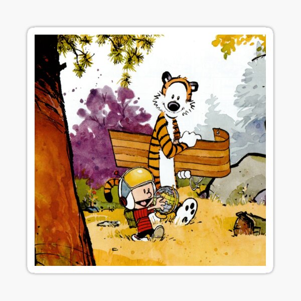 calvin and hobbes Sticker