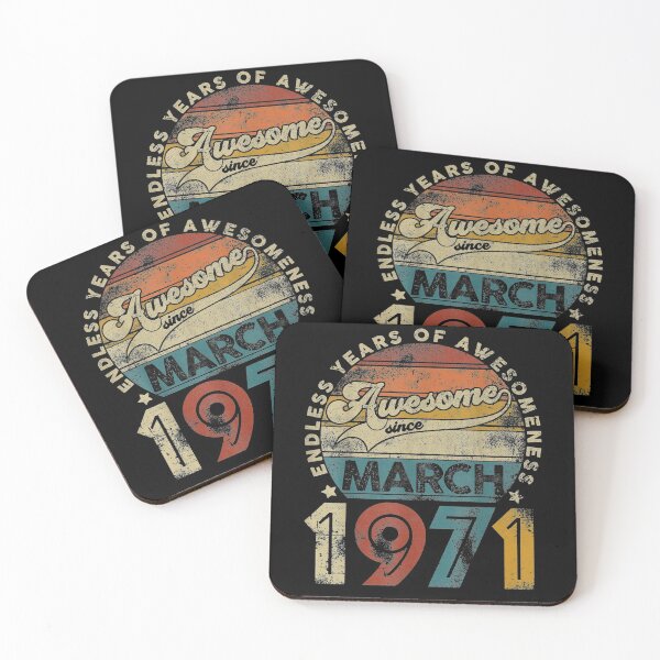 Item preview, Vintage March 1971 Design 50 Years Old 50th Birthday Gifts designed and sold by lolahomya.
