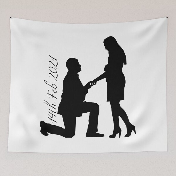 Item preview, Engagement 14 Feb 2021 Valentines Day Black Ink designed and sold by KananiandKiki.