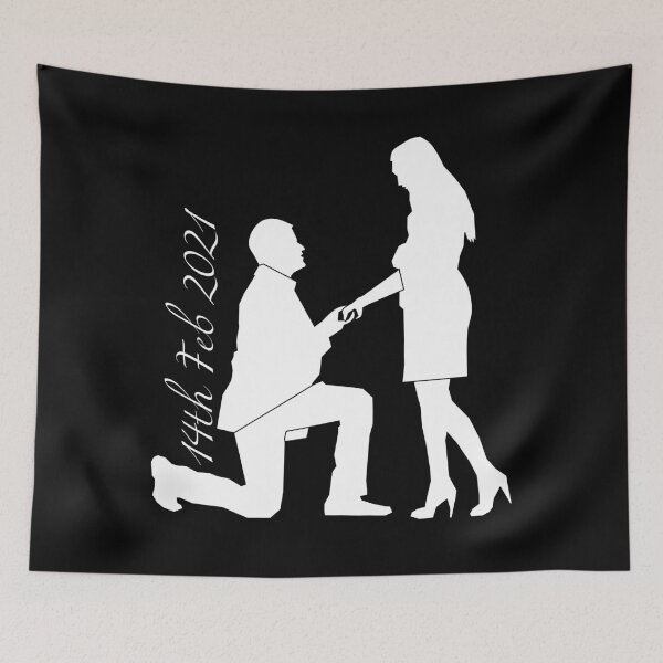 Item preview, Engagement 14 Feb 2021 Valentines Day White Ink designed and sold by KananiandKiki.