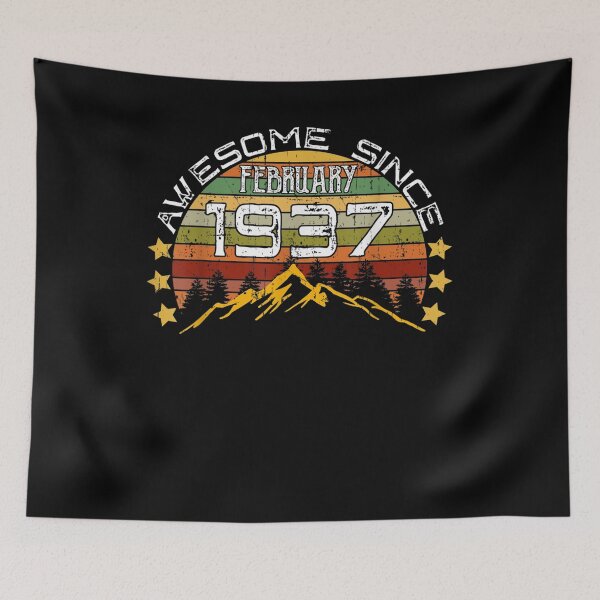Item preview, Awesome Since February 1937 84th Birthday Gift 84 Years designed and sold by lolahomya.