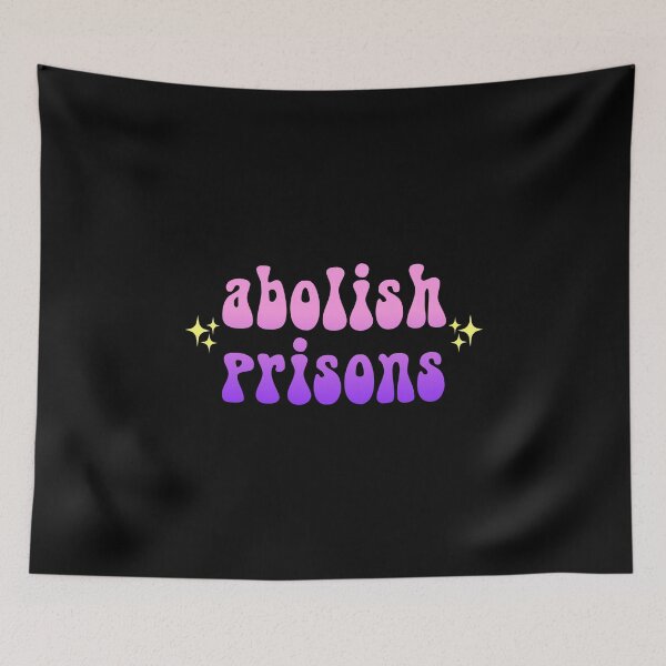 Item preview, Abolish Prisons sparkly gradient meme text designed and sold by everything4eva.