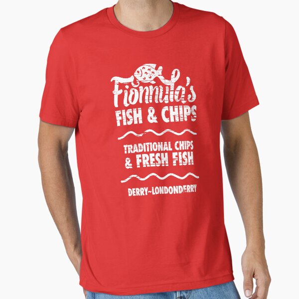 Vista previa del artículo con la obra «Los mejores lugares para comer Fish & Chips en Irlanda del Norte», diseñado y vendido por karamzack.