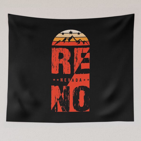 Item preview, Retro Vintage Reno Nevada City Holidays Casino Tourism Tees Desert River Alley Sierra Nevada Skiing Ski Resort Top designed and sold by shirti.