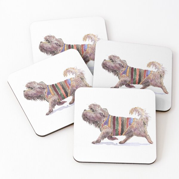 Item preview, Shaggy dog in striped clothes designed and sold by SpottedPilot.