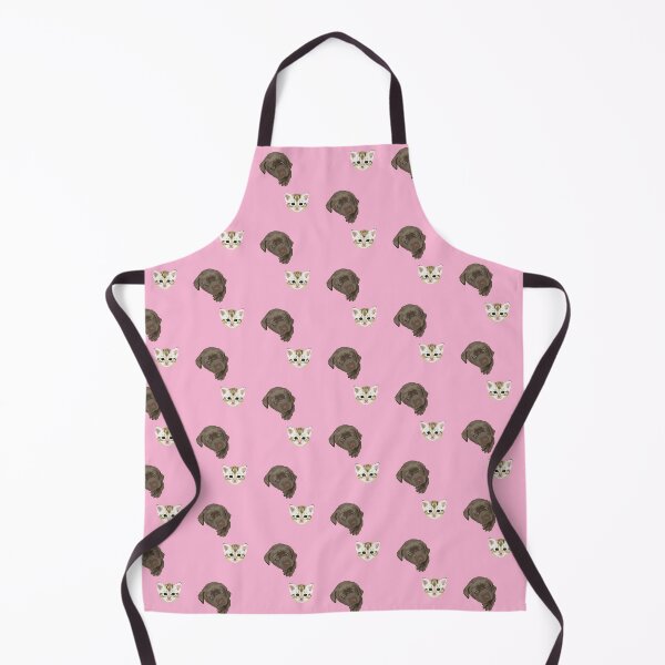 Item preview, Dog Cat Cute Pattern on pink designed and sold by JaiStudio.