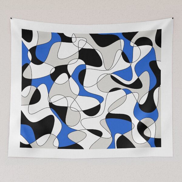 Item preview, Abstract pattern - blue, gray, black and white. designed and sold by K.S ART.