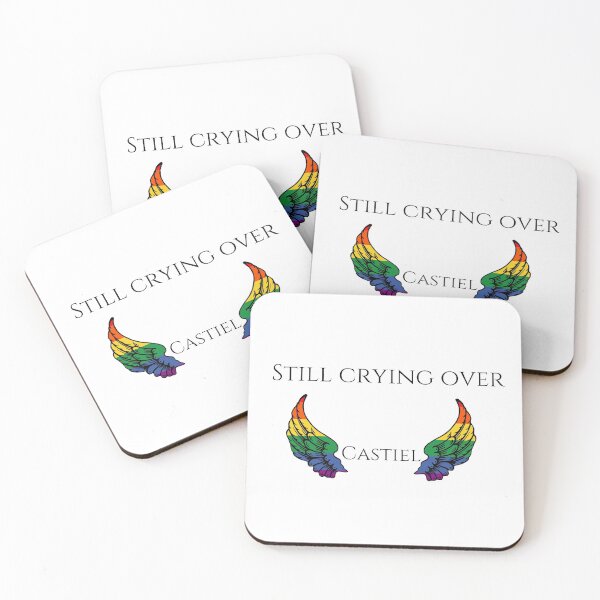Item preview, still crying over castiel with rainbow wings designed and sold by LannisterOnMars.