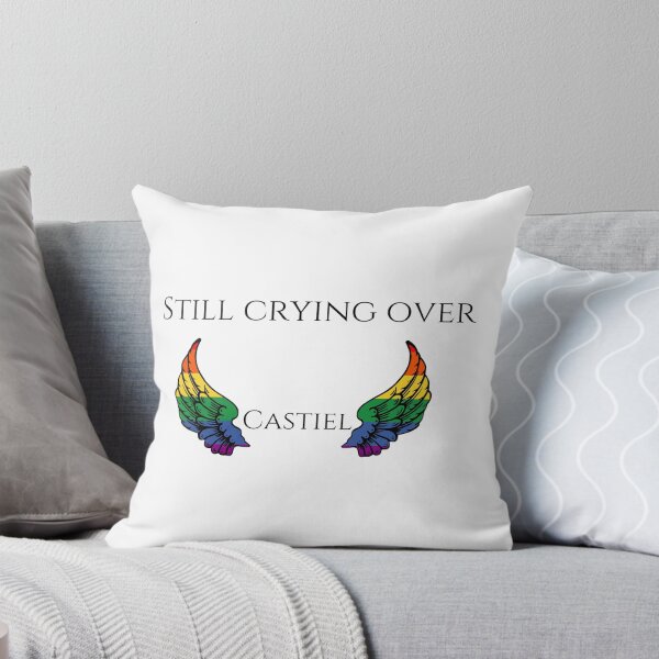 Item preview, still crying over castiel with rainbow wings designed and sold by LannisterOnMars.