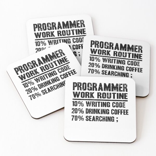 Item preview, Funny Programmer Work Routine Gift Coding Coffee designed and sold by Stronzi.