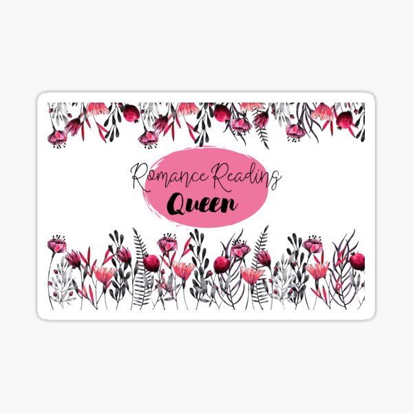 Romance Reading Queen Sticker