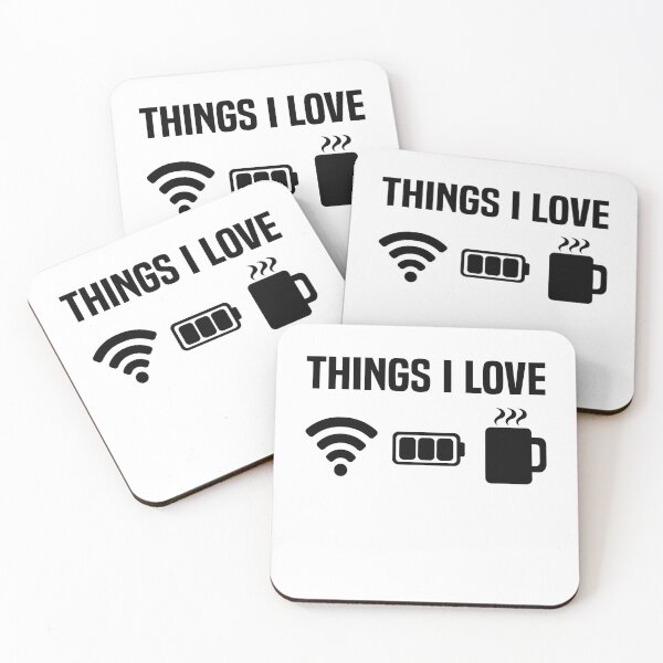 Item preview, Things I Love Funny Programmer Gamer Coffee Wifi designed and sold by Stronzi.