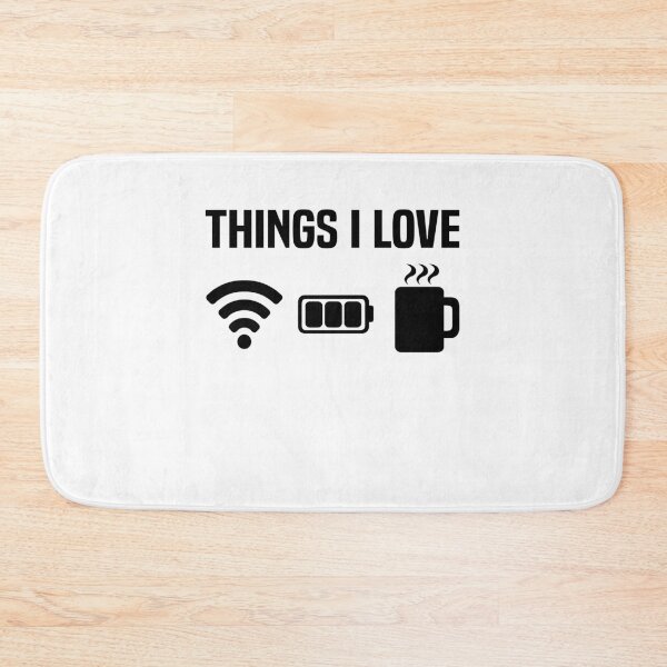 Item preview, Things I Love Funny Programmer Gamer Coffee Wifi designed and sold by Stronzi.