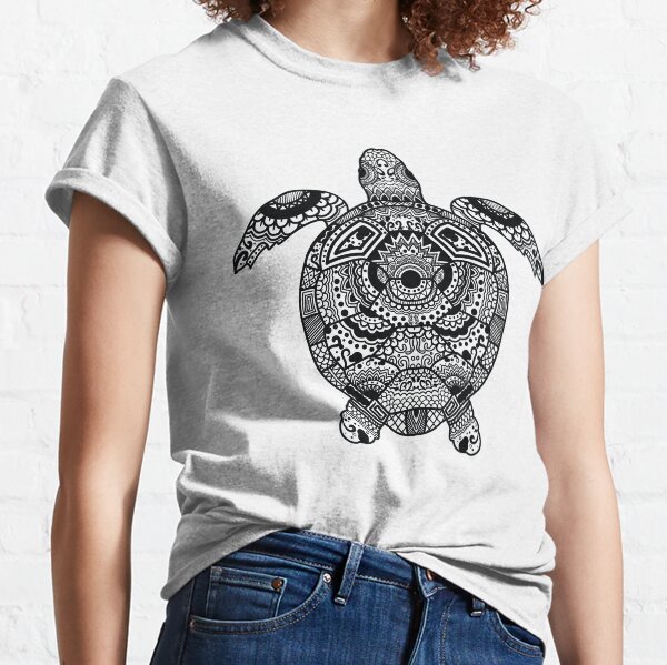 Turtle mandala, sea turtles graphic, sea turtle mandala, turtle drawing Classic T-Shirt