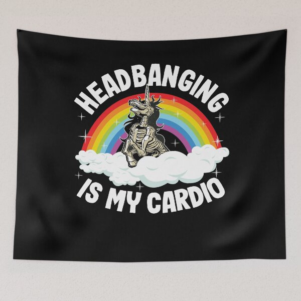 Item preview, Heavy Metal Headbanging Unicorn Gift Rainbow Funny designed and sold by Stronzi.