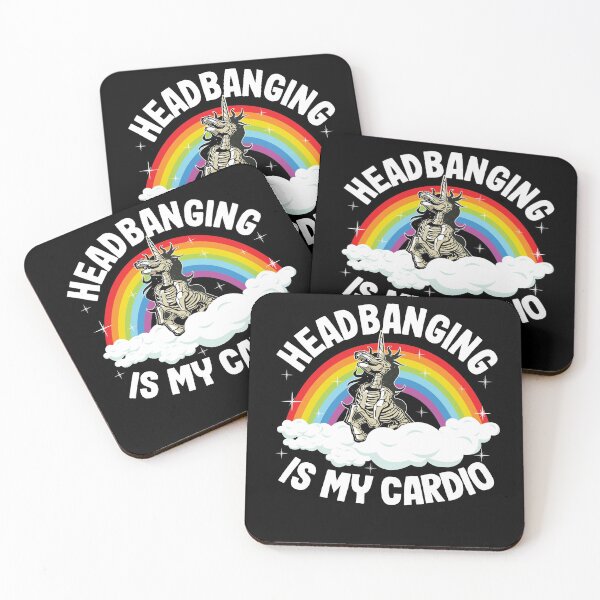 Item preview, Heavy Metal Headbanging Unicorn Gift Rainbow Funny designed and sold by Stronzi.