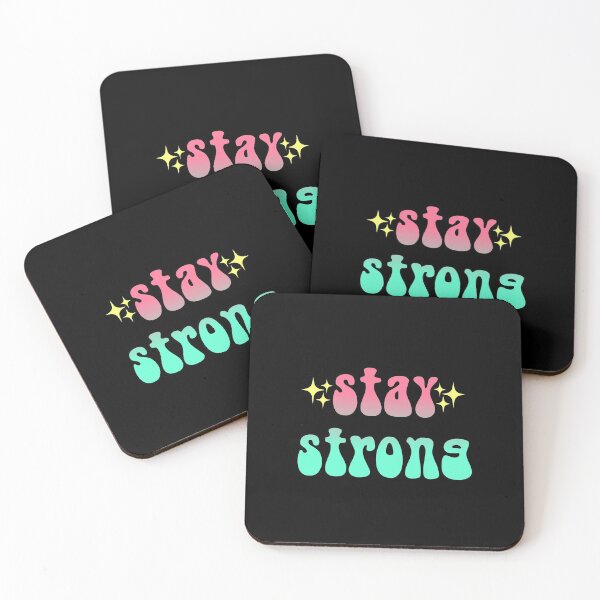 Item preview, stay strong sparkly gradient Meme Text designed and sold by everything4eva.