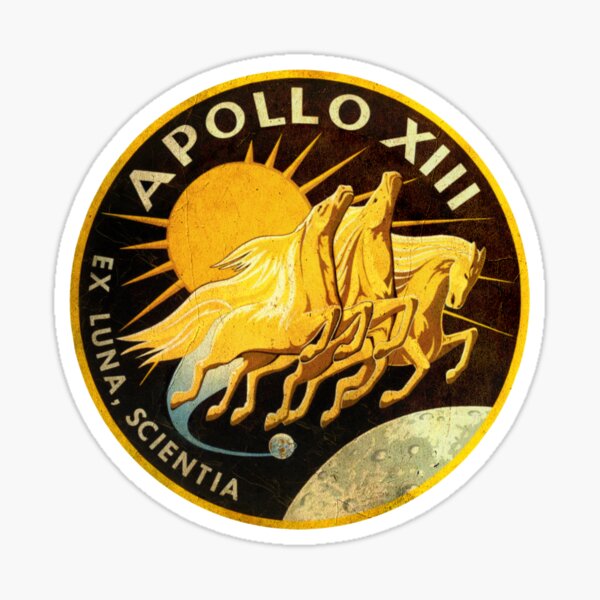 Vintage Apollo NASA Logo Sticker Decal - 4x4 Inch Round Space Insignia For Cars & Windows