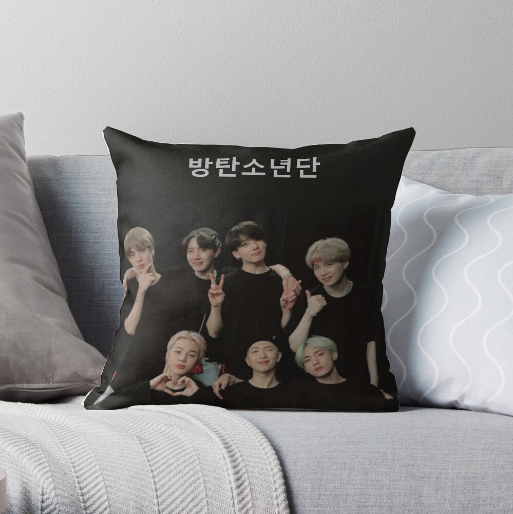 BTS ot7 Throw Pillow for Sale by loonelywhale