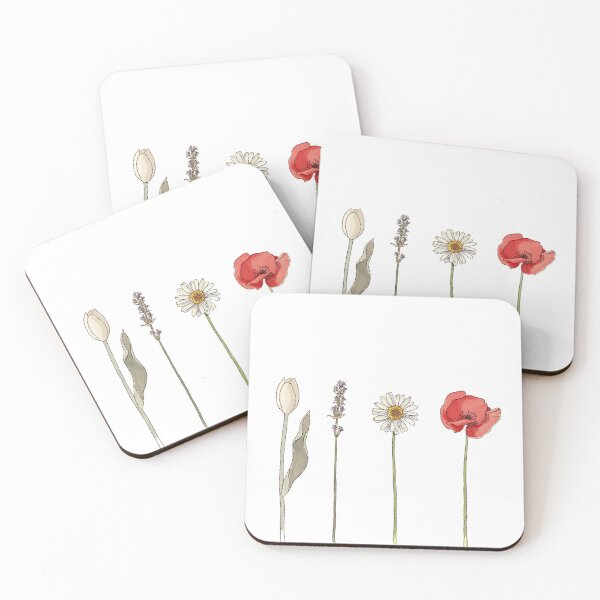 Item preview, four wildflowers designed and sold by MariaTodesco.