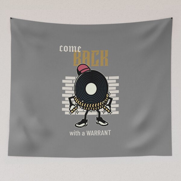 Item preview, Come Back With A Warrant Funny Meme T-Shirt Gear designed and sold by GmolahUnlimited.