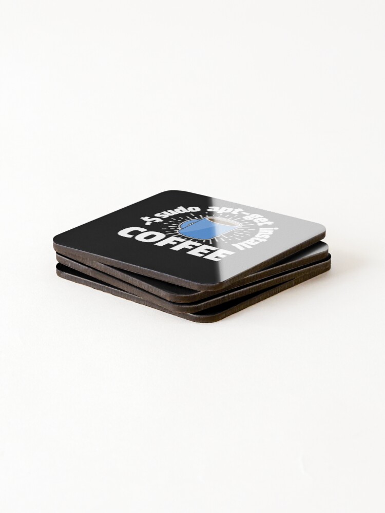 Thumbnail 4 of 5, Coasters (Set of 4), Funny Programmer Install Coffee Software Developer Coder designed and sold by Stronzi.