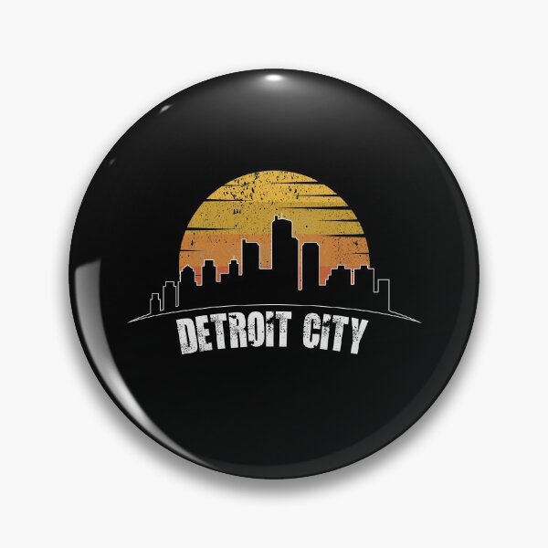 Item preview, Detroit City Skyscraper Skylines Vintage Sunset Retro designed and sold by gpsapparel.