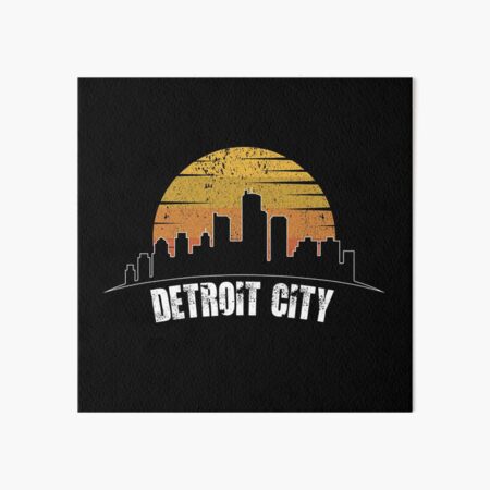 Artikel-Vorschau von Detroit City Wolkenkratzer Skylines Vintage Sonnenuntergang Retro, designt und verkauft von gpsapparel.