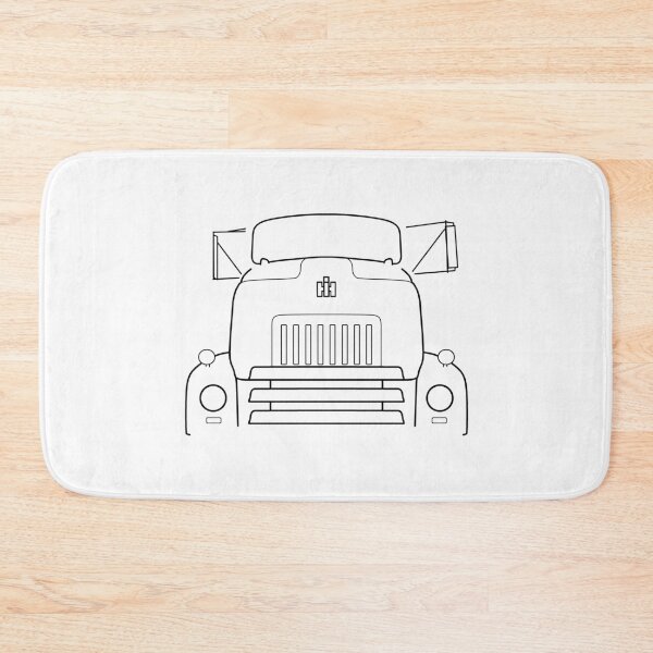 Item preview, Vintage 1950s International Harvester COE truck black outline graphic designed and sold by soitwouldseem.