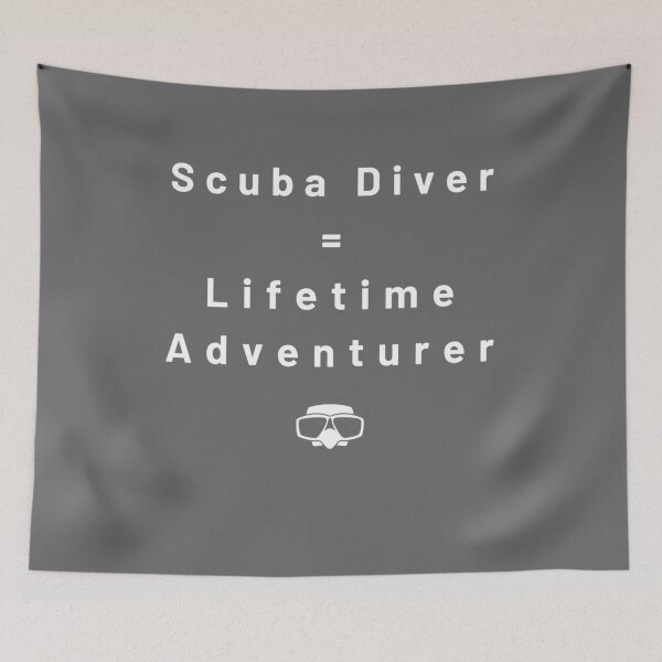 Item preview, Scuba Diver Equals Lifetime Adventurer designed and sold by StudioAquaLumos.