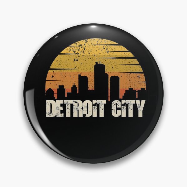 Item preview, Detroit City Skyscraper Skylines Vintage Sunset Retro designed and sold by gpsapparel.