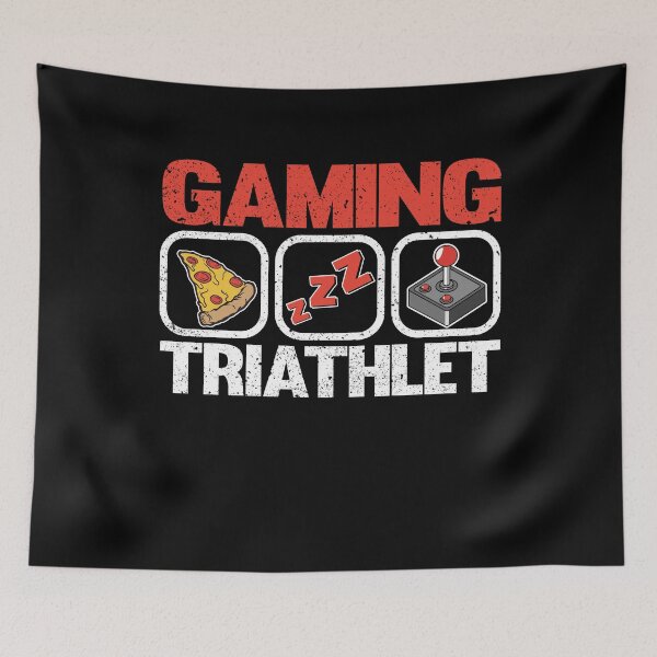 Item preview, Funny Gaming Triathlet Pizza Sleep Gamer Gift Player Games designed and sold by Stronzi.
