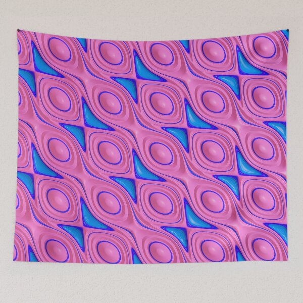 Item preview, Pink and Blue ovals Abstract Art Pattern designed and sold by bradm50.