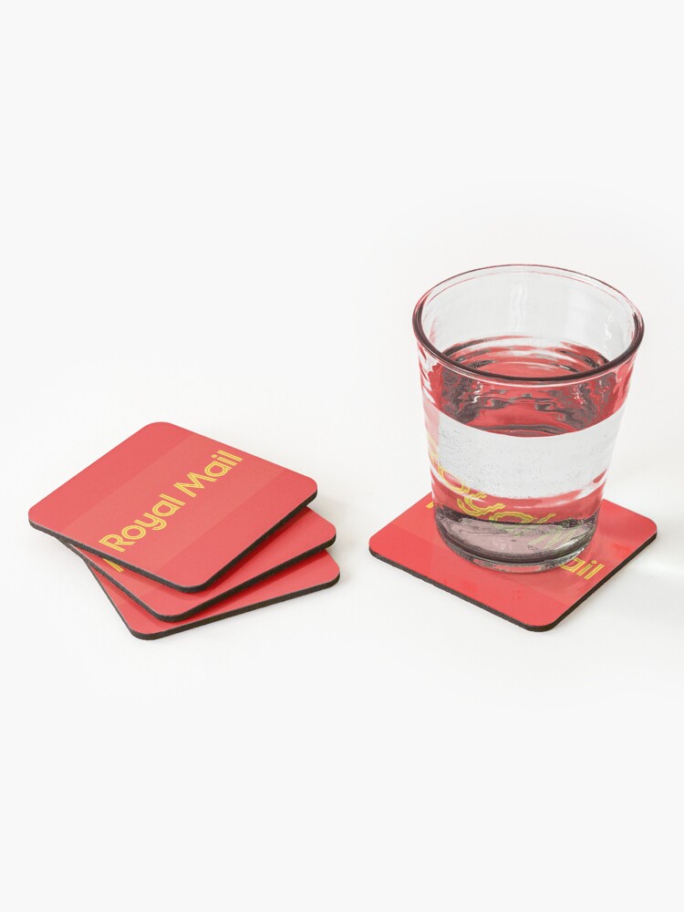 Royal Mail Truck Delivering At Airport Set of 4 Coasters 