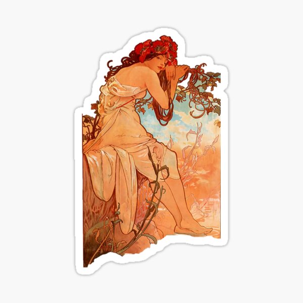 Item preview, Art Nouveau illustration designed and sold by ZvekiVintage.