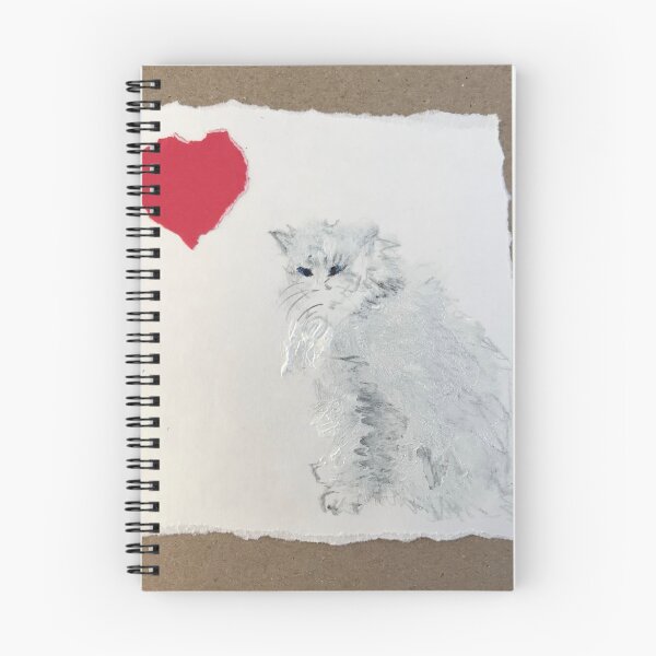 Item preview, White long-haired Cat Valentine designed and sold by ANN KELLEY.