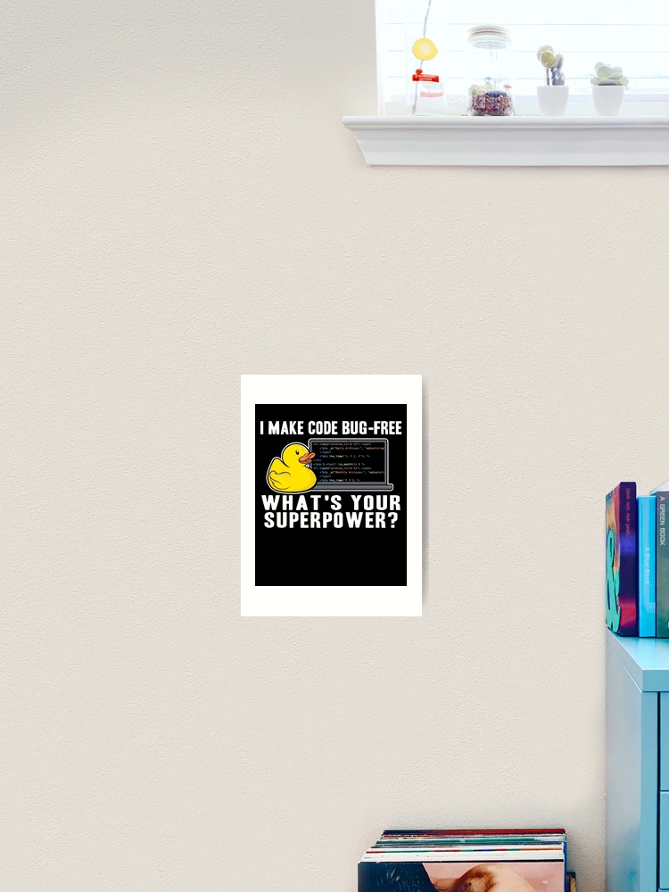 Thumbnail 2 von 3, Kunstdruck, Programmierer Ente Programmieren Debugging Lustig designt und verkauft von Stronzi.