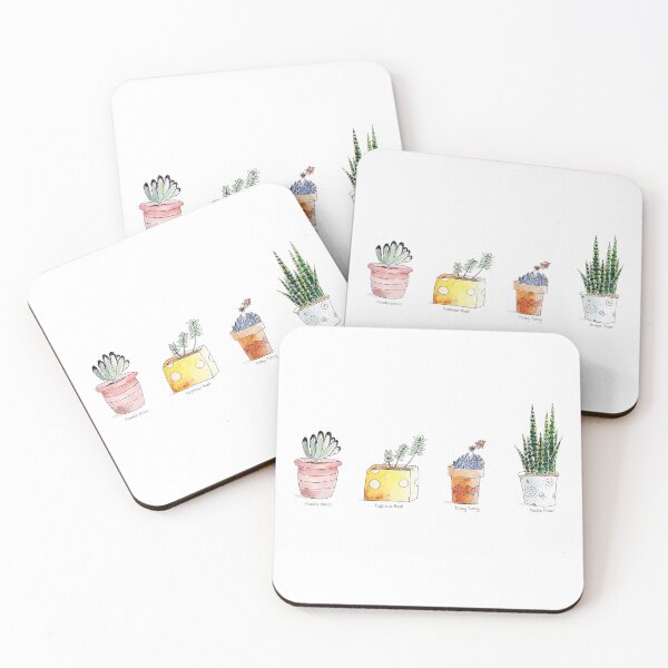 Item preview, Cute succulents in colorful pots designed and sold by TangledSquid.