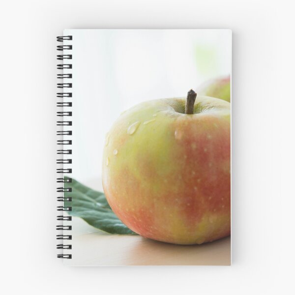 Item preview, apples with green leaves on wooden table designed and sold by Alexx60.