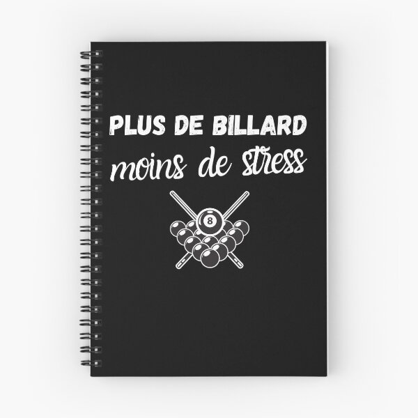 Aperçu de l'œuvre Plus de billard moins de stress humour drôle créée et vendue par joozybart.