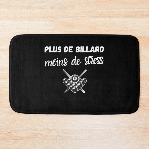 Aperçu de l'œuvre Plus de billard moins de stress humour drôle créée et vendue par joozybart.