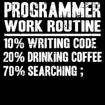 Artwork thumbnail, Funny Programmer Work Routine Gift Coding Coffee by Stronzi