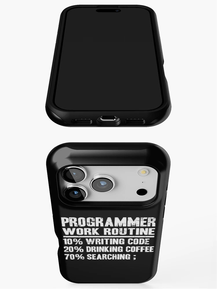 Thumbnail 3 of 4, iPhone Case, Funny Programmer Work Routine Gift Coding Coffee designed and sold by Stronzi.