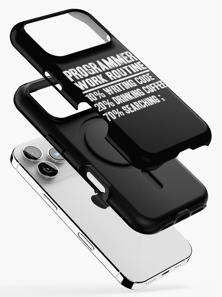 Thumbnail 2 of 4, iPhone Case, Funny Programmer Work Routine Gift Coding Coffee designed and sold by Stronzi.