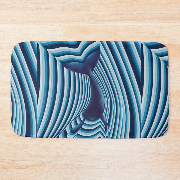 Item preview, Blue whale with flippers swimming designed and sold by unepommedeterre.