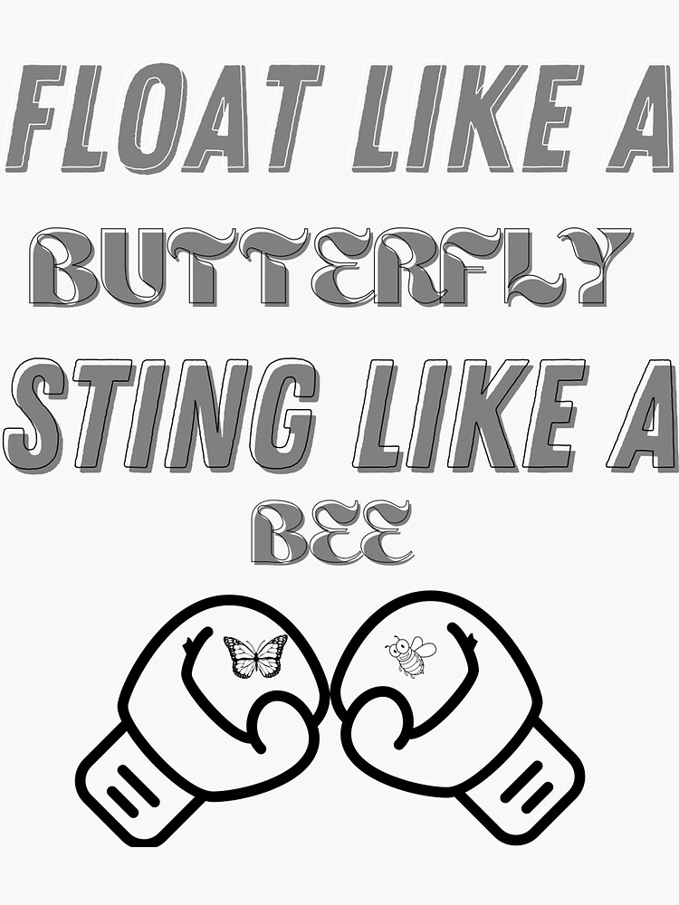 "Float like a butterfly" Sticker for Sale by Agroove Redbubble