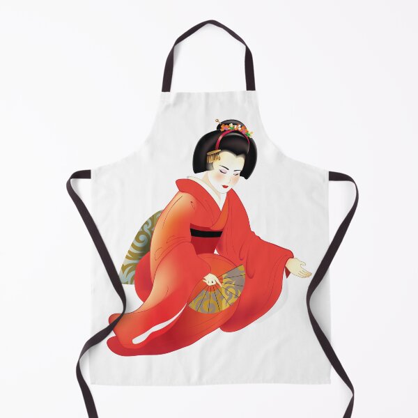 Item preview, Vintage Japanese Kawaii Geisha Girl in Kimono Japan Art designed and sold by XOZart.